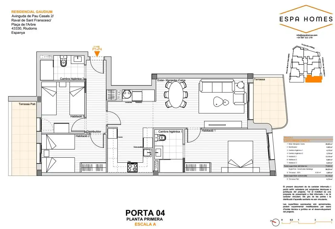 Piso en venta en PAU CASALS, Riudoms