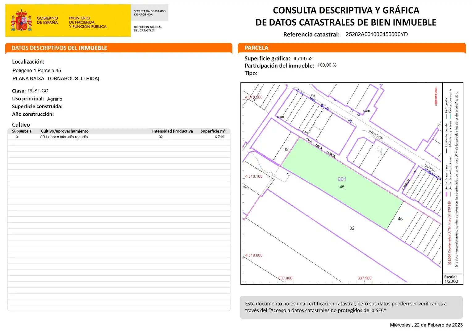 Terreno residenziale in vendita a Tornabous, imagen 4