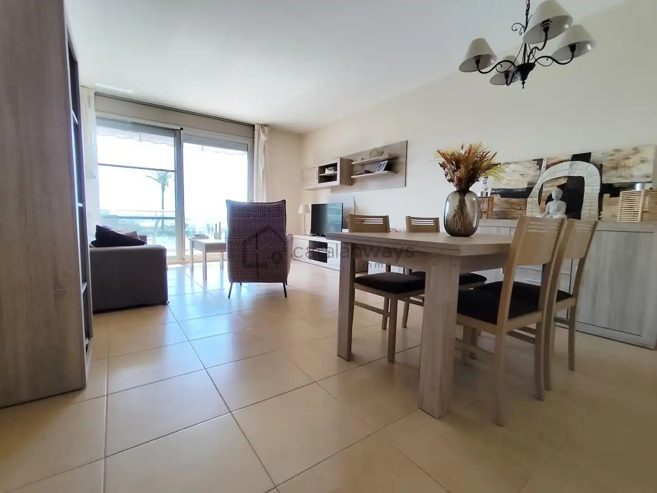 Sala d'estar de Pis en venda en L'Ampolla amb Aire condicionat i Terrassa