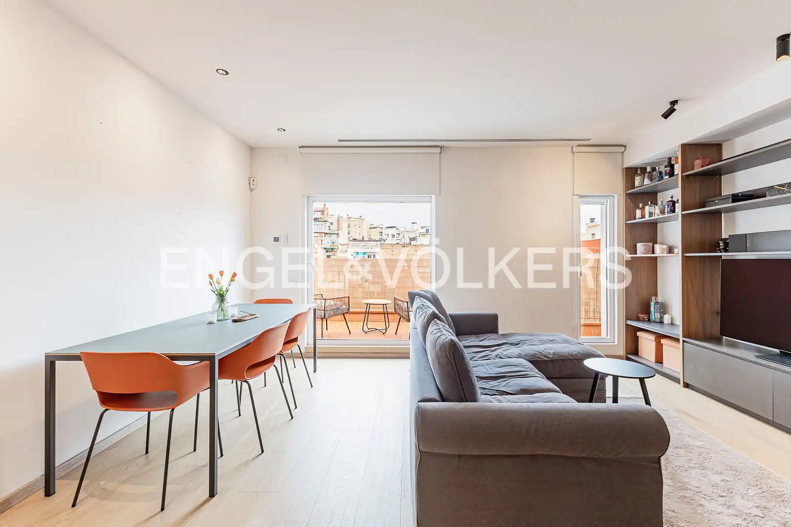 Sala de estar de Ático en venta en Barcelona con Aire acondicionado, Calefacción y Terraza