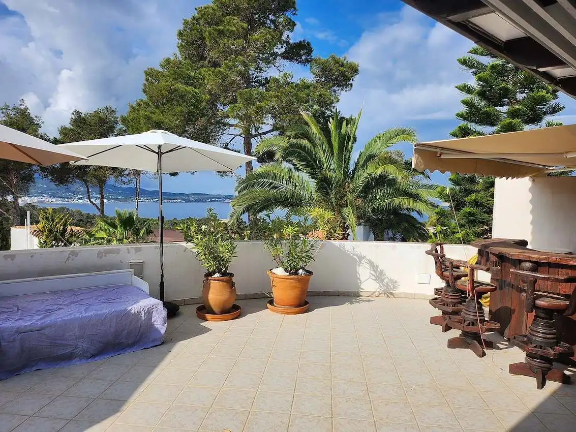 Terrassa de Casa o xalet en venda en Sant Antoni de Portmany amb Aire condicionat, Calefacció i Jardí privat