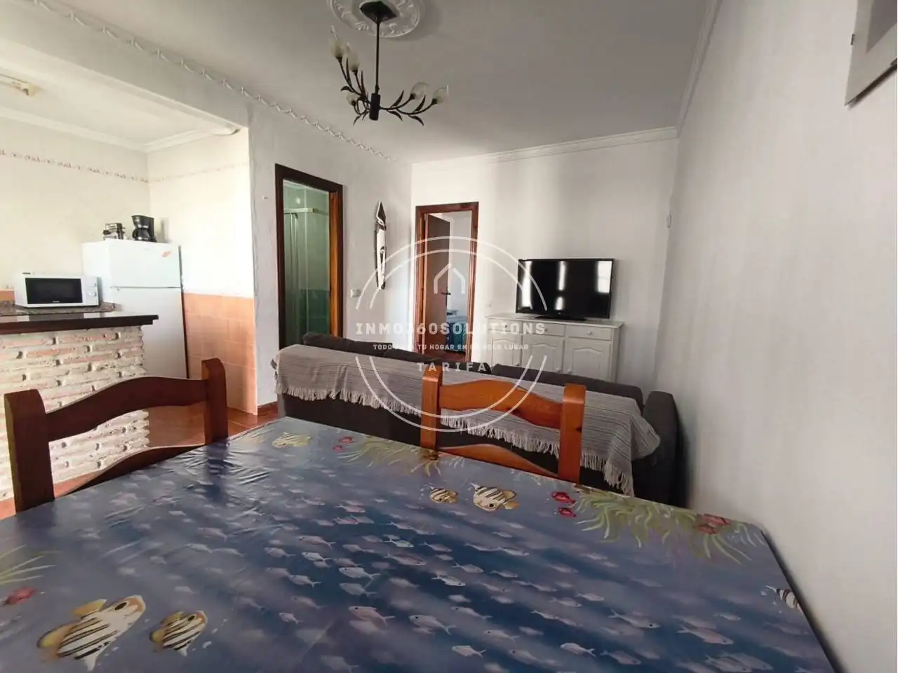 Dining room of Flat for rent in Tarifa  with Air Conditioner, Terrace and Furnished