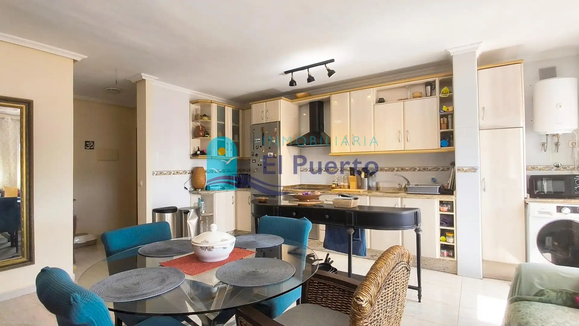 Kitchen of Flat for sale in Mazarrón  with Air Conditioner, Terrace and Furnished
