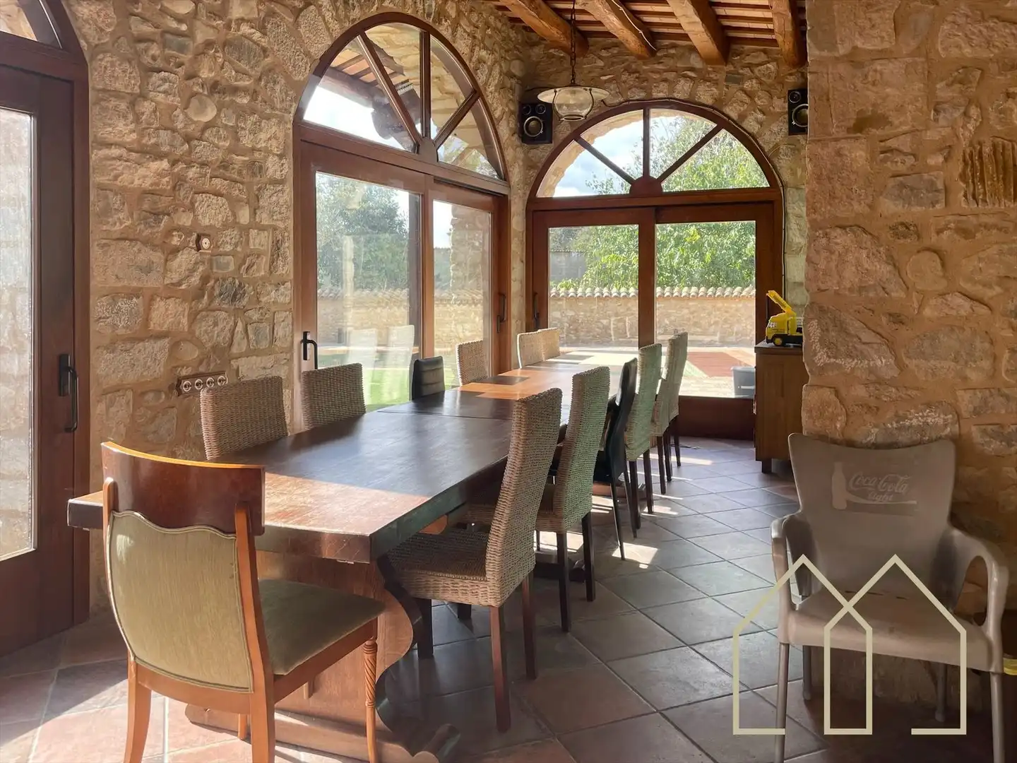 Comedor de Casa o chalet en venta en Sant Joan de Mollet con Aire acondicionado, Calefacción y Jardín privado