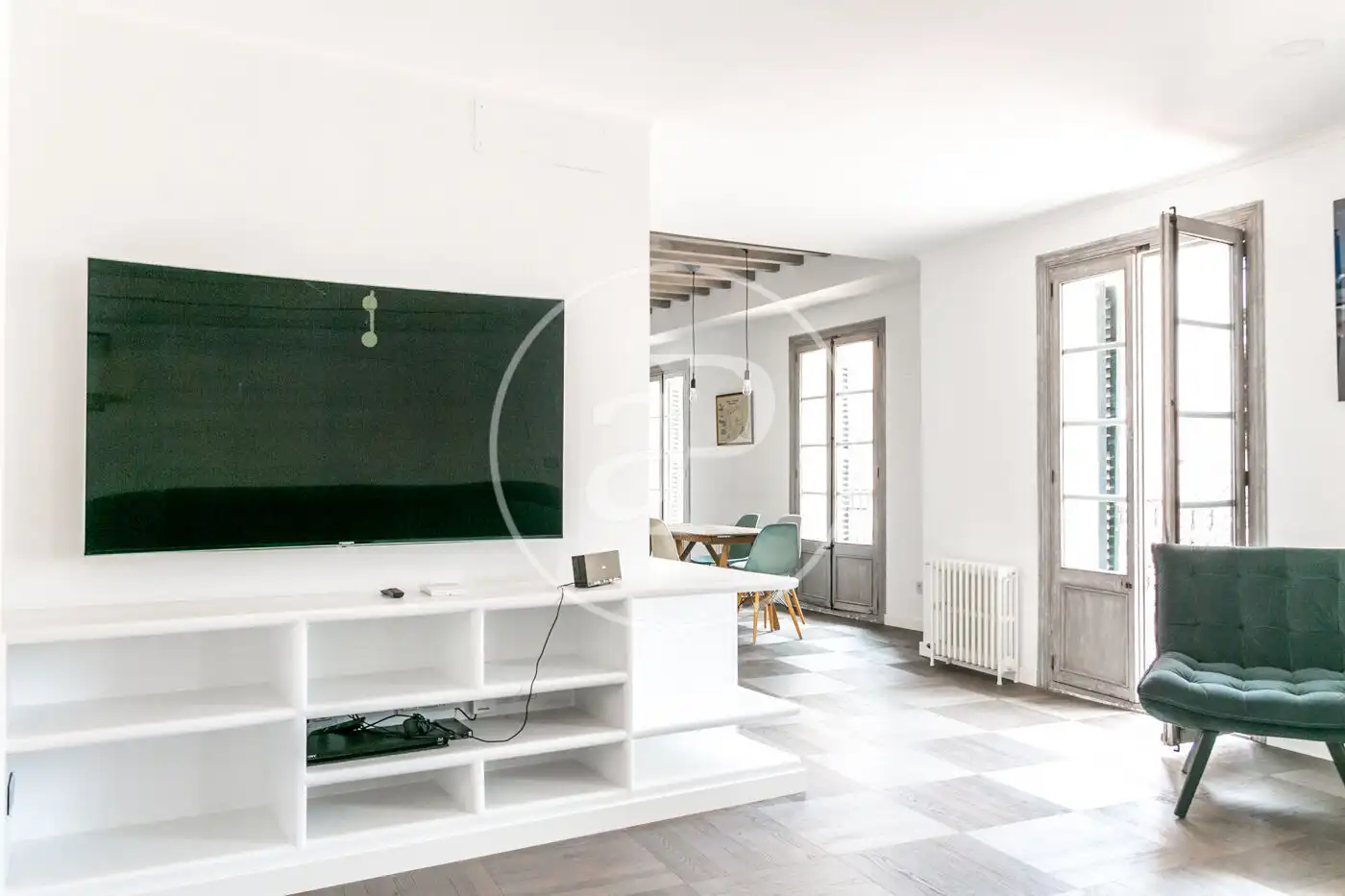 Sala de estar de Piso de alquiler en  Palma de Mallorca con Aire acondicionado, Calefacción y Terraza