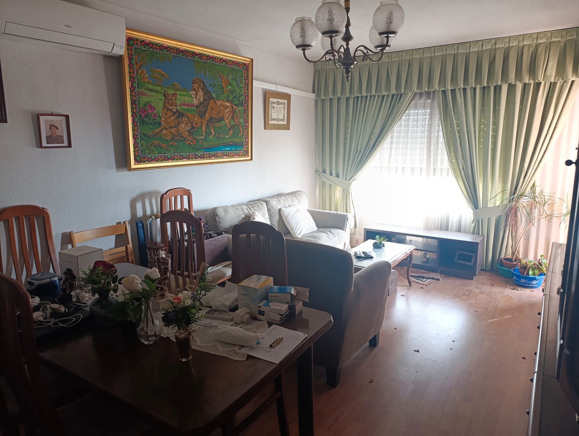 Living room of Flat for sale in  Madrid Capital  with Air Conditioner, Heating and Parquet flooring