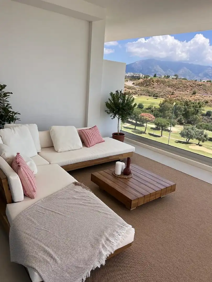 Terrasse von Wohnungen zum Verkauf in Mijas mit Klimaanlage, Terrasse und Schwimmbad