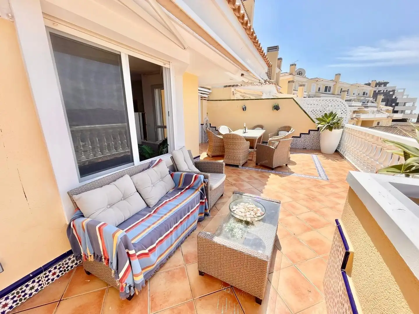 Terrasse von Haus oder Chalet zur Miete in La Manga del Mar Menor mit Klimaanlage, Heizung und Terrasse