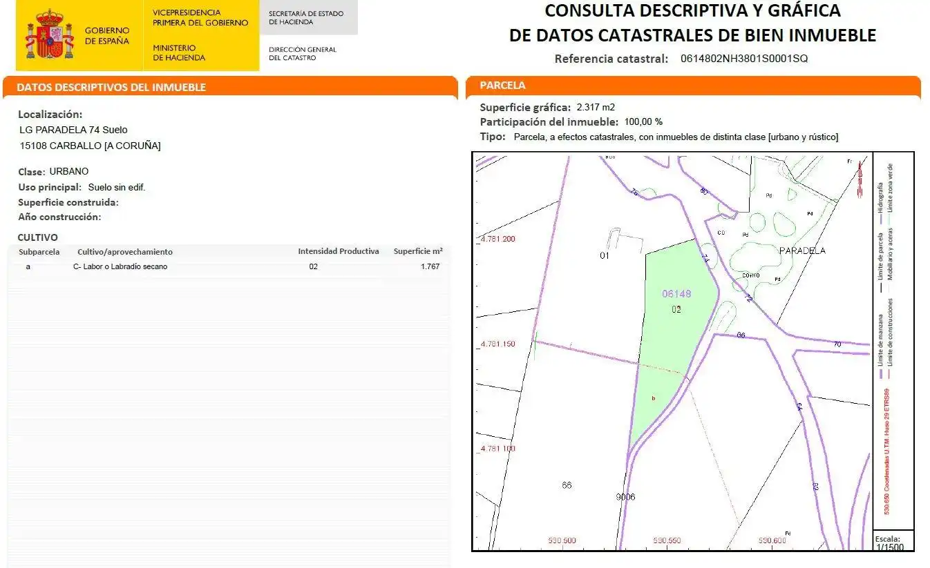 Terrenos y solares en venta en Carballo