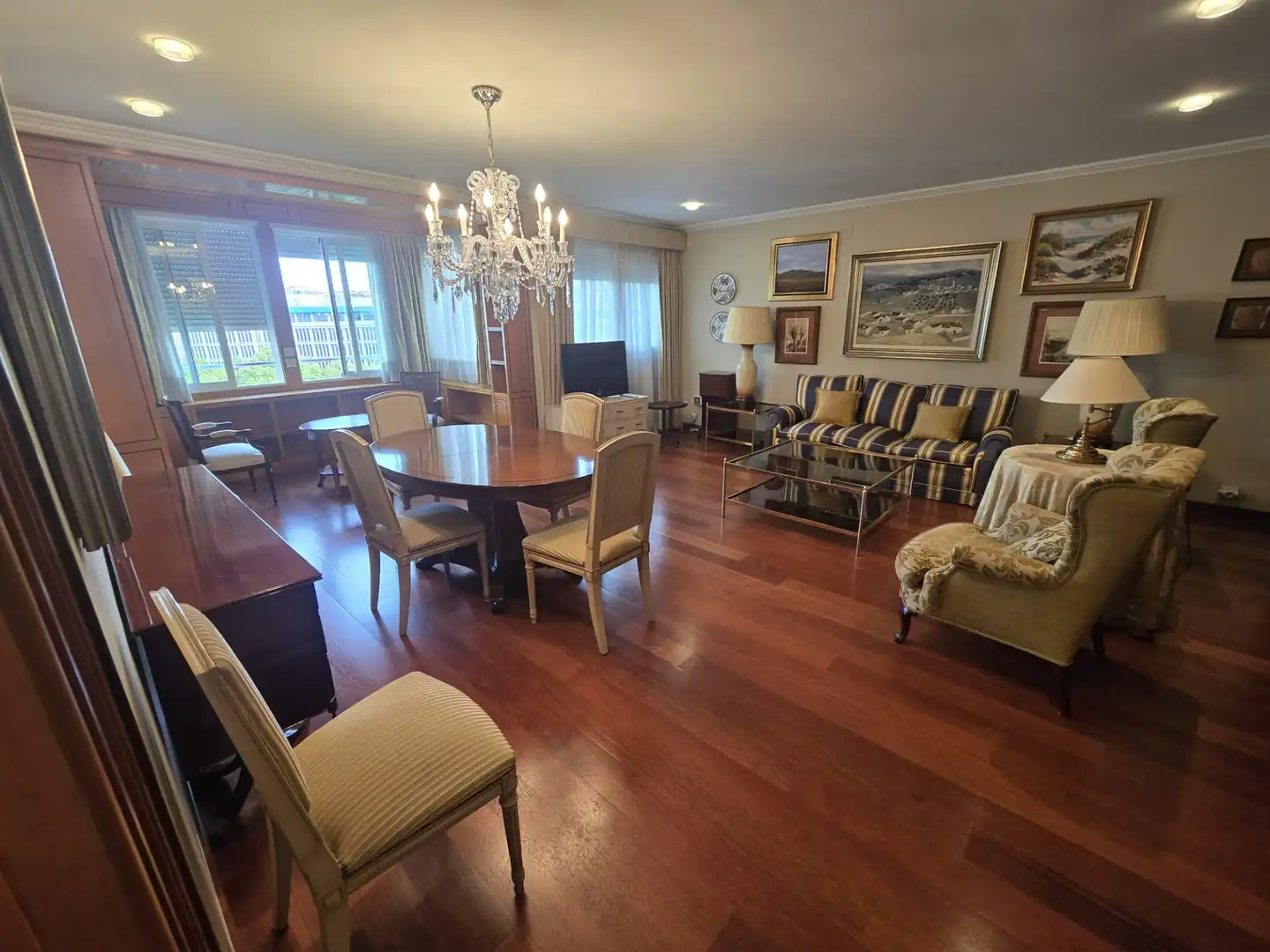 Living room of Flat for rent in Valencia  with Air Conditioner, Heating and Parquet flooring