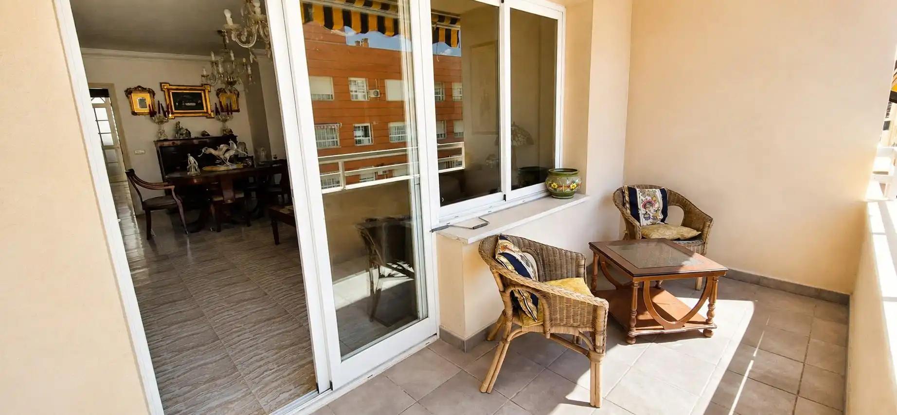 Terraza de Piso de alquiler en Málaga con Terraza y Amueblado