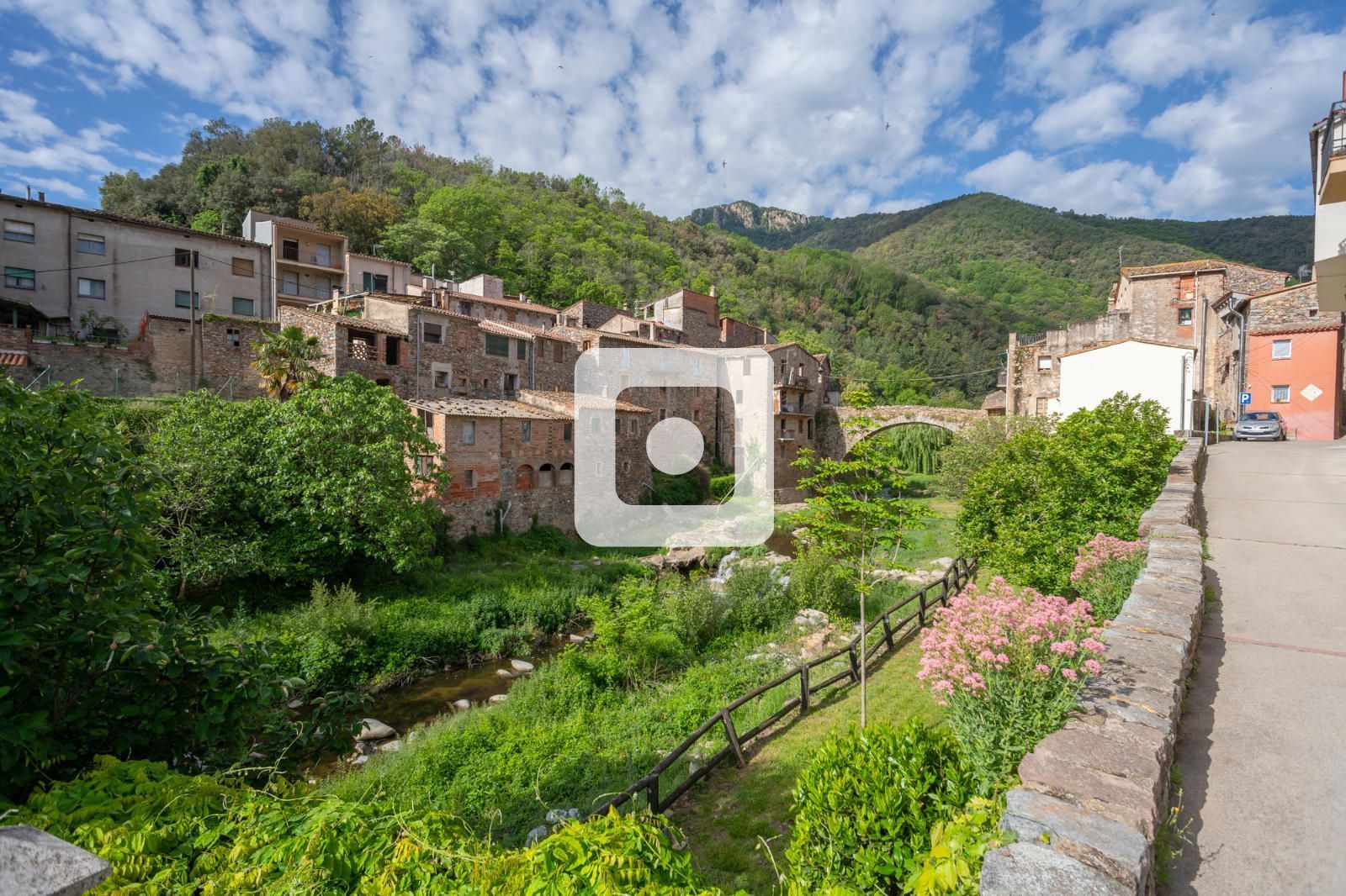 Jardí de Casa adosada en venda en Osor amb Aire condicionat