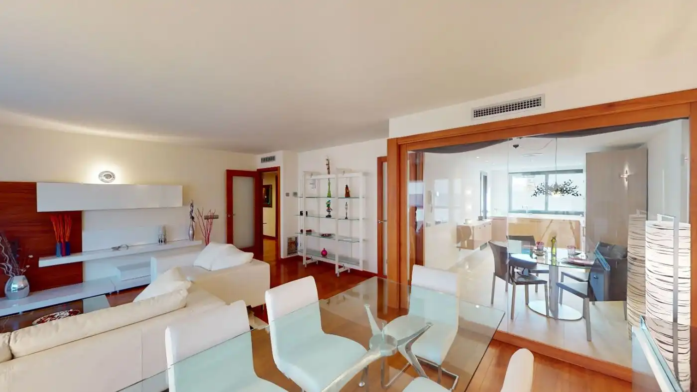 Living room of Flat for sale in  Palma de Mallorca  with Air Conditioner, Parquet flooring and Terrace