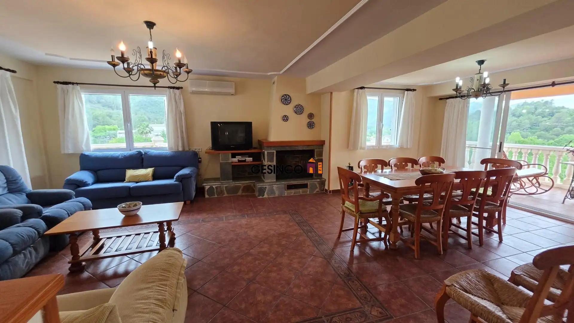 Sala de estar de Casa o chalet en venta en El Genovés con Aire acondicionado, Terraza y Trastero