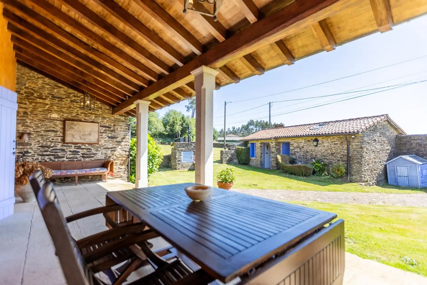 Terraza de Casa o chalet en venta en O Pino  con Calefacción, Jardín privado y Terraza
