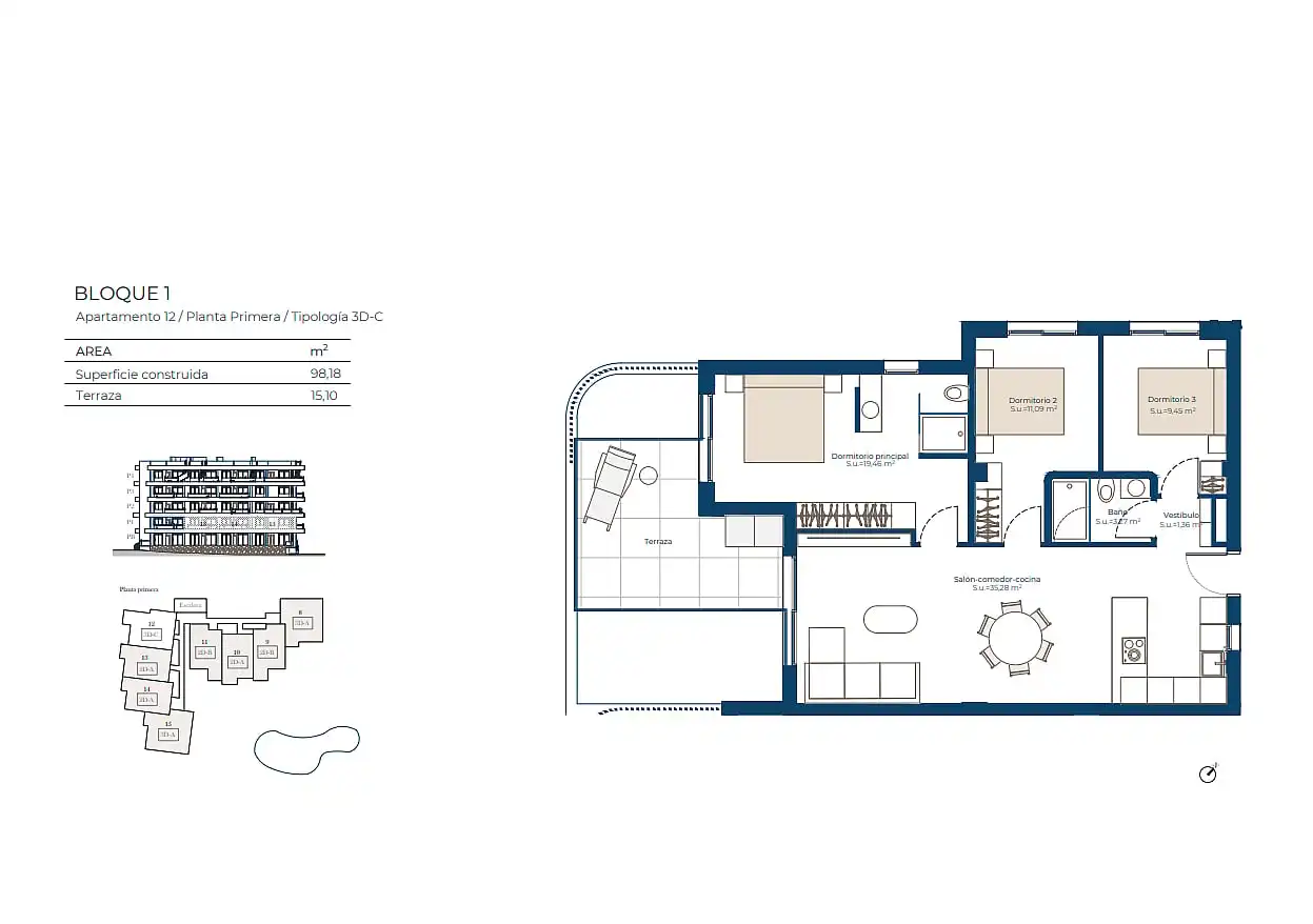 Apartament en venda en Murcia amb Aire condicionat, Jardí privat i Terrassa