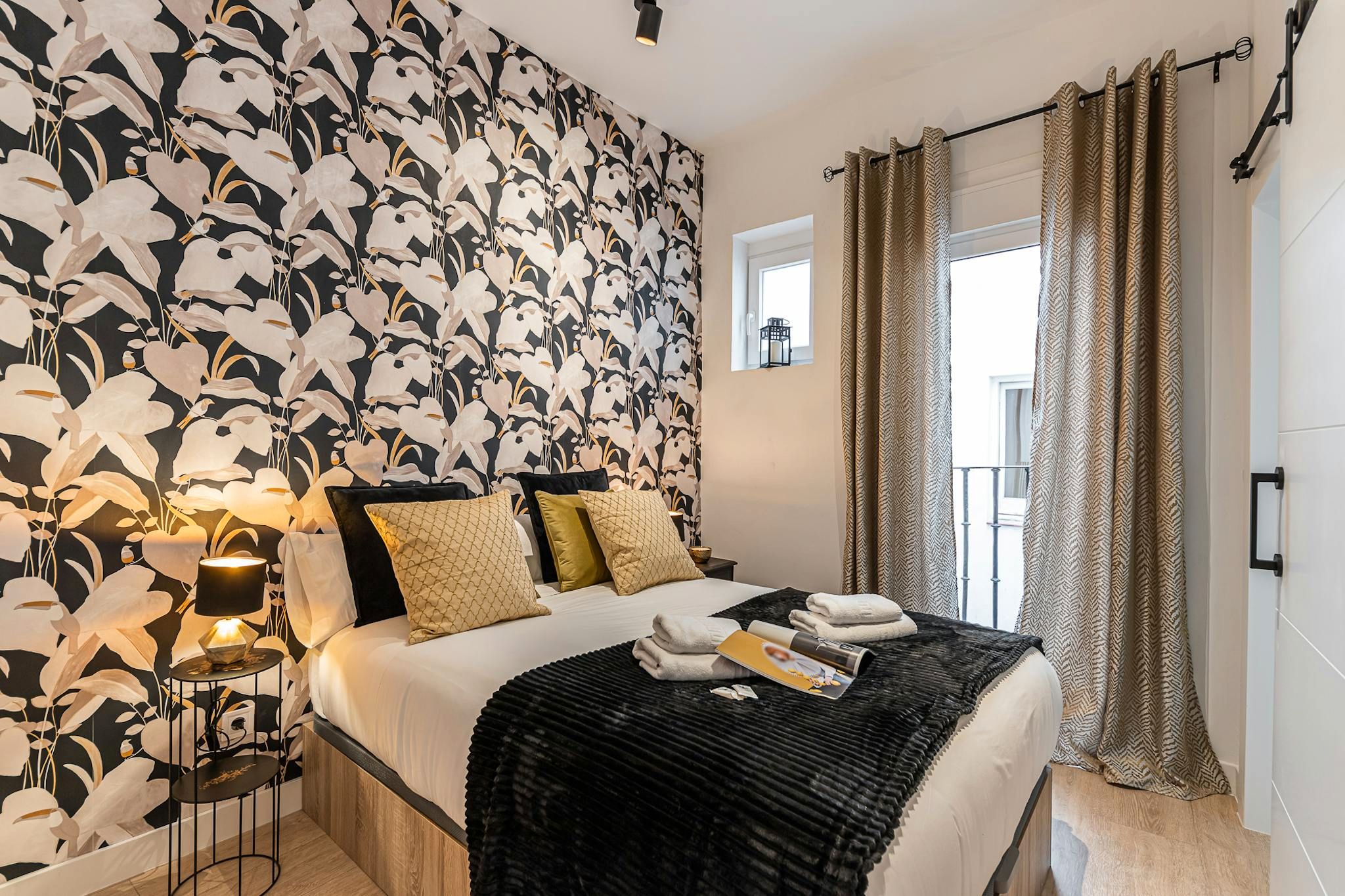 Bedroom of Flat to rent in  Madrid Capital  with Air Conditioner, Furnished and Washing machine