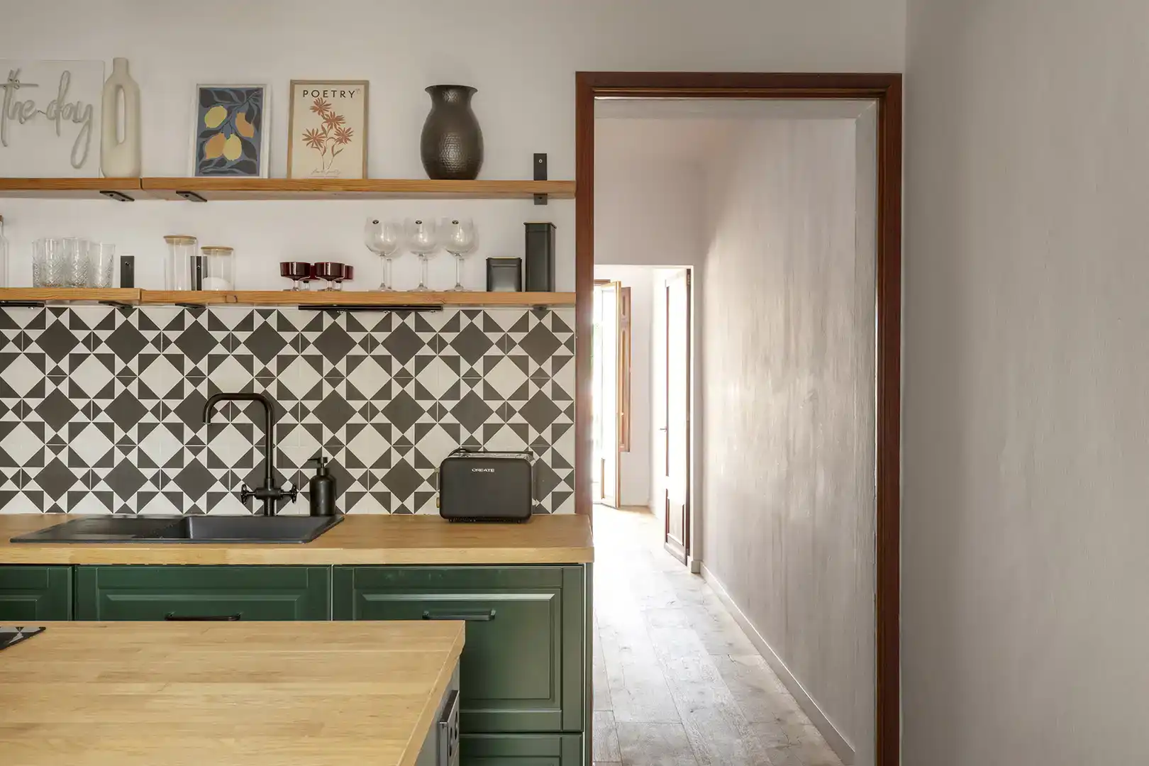 Kitchen of Flat for rent in Felanitx  with Air Conditioner and Balcony