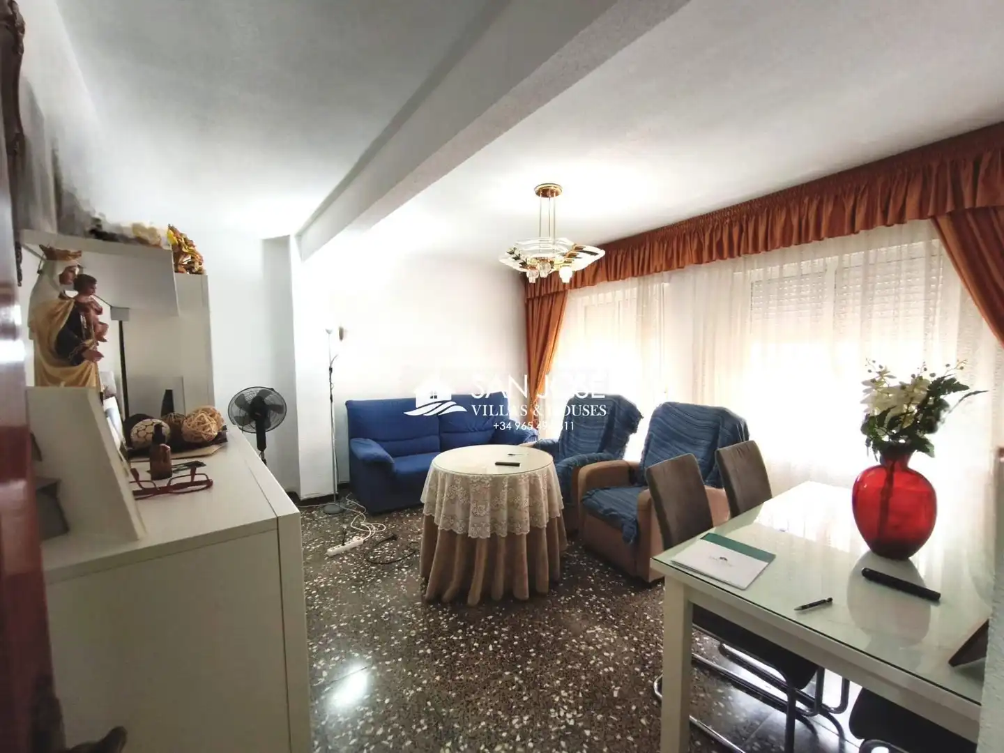 Living room of Flat for sale in Aspe  with Furnished and Balcony