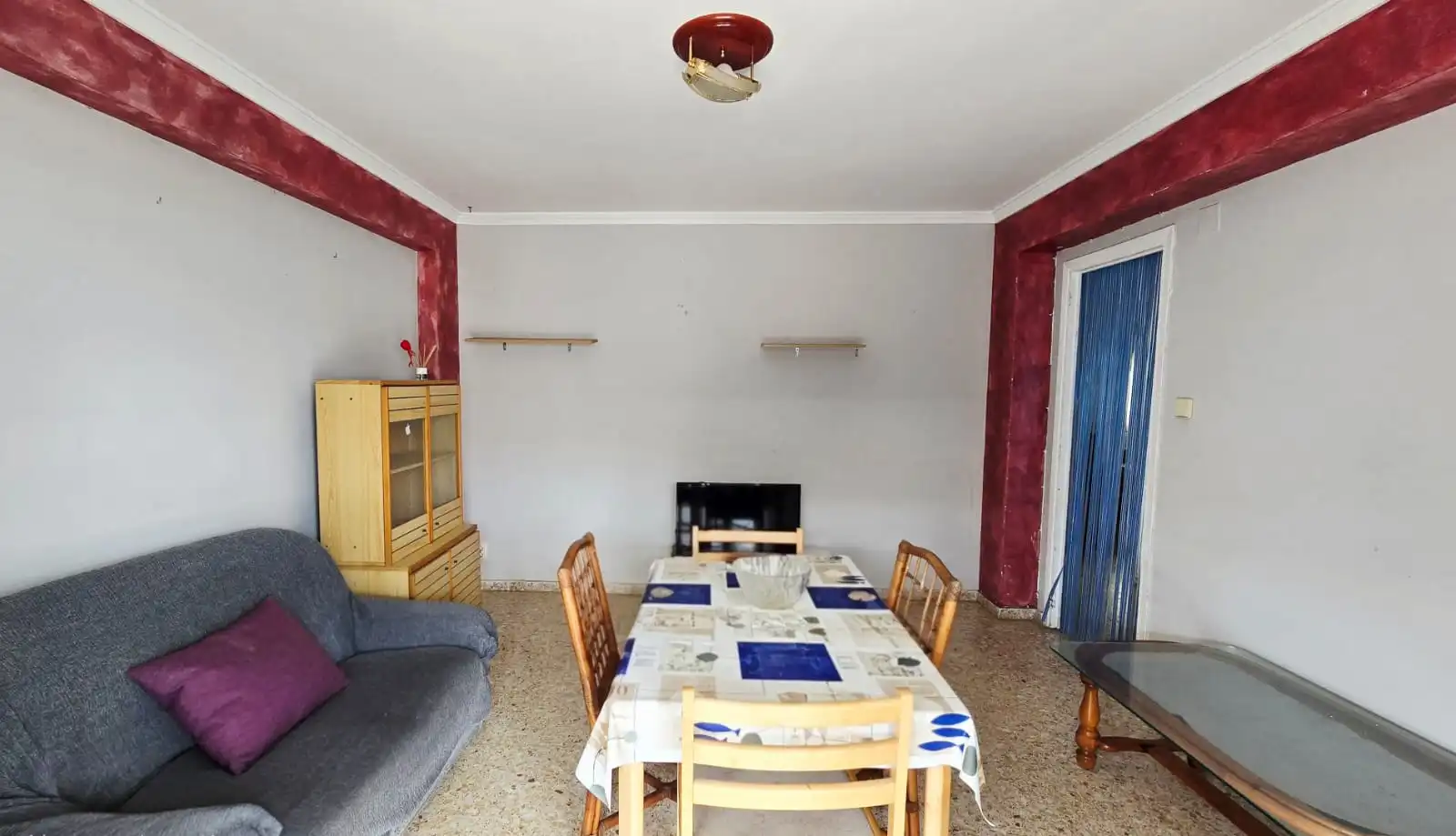 Menjador de Apartament en venda en Oliva amb Terrassa, Moblat i Forn