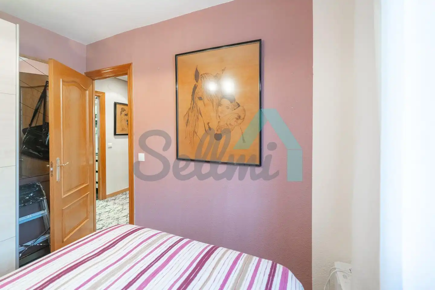 Schlafzimmer von Wohnung zum Verkauf in Mieres (Asturias) mit Heizung, Abstellraum und Möbliert