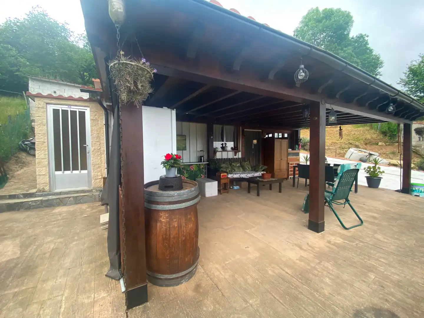 Terraza de Finca rústica en venta en San Martín del Rey Aurelio con Jardín privado, Terraza y Trastero