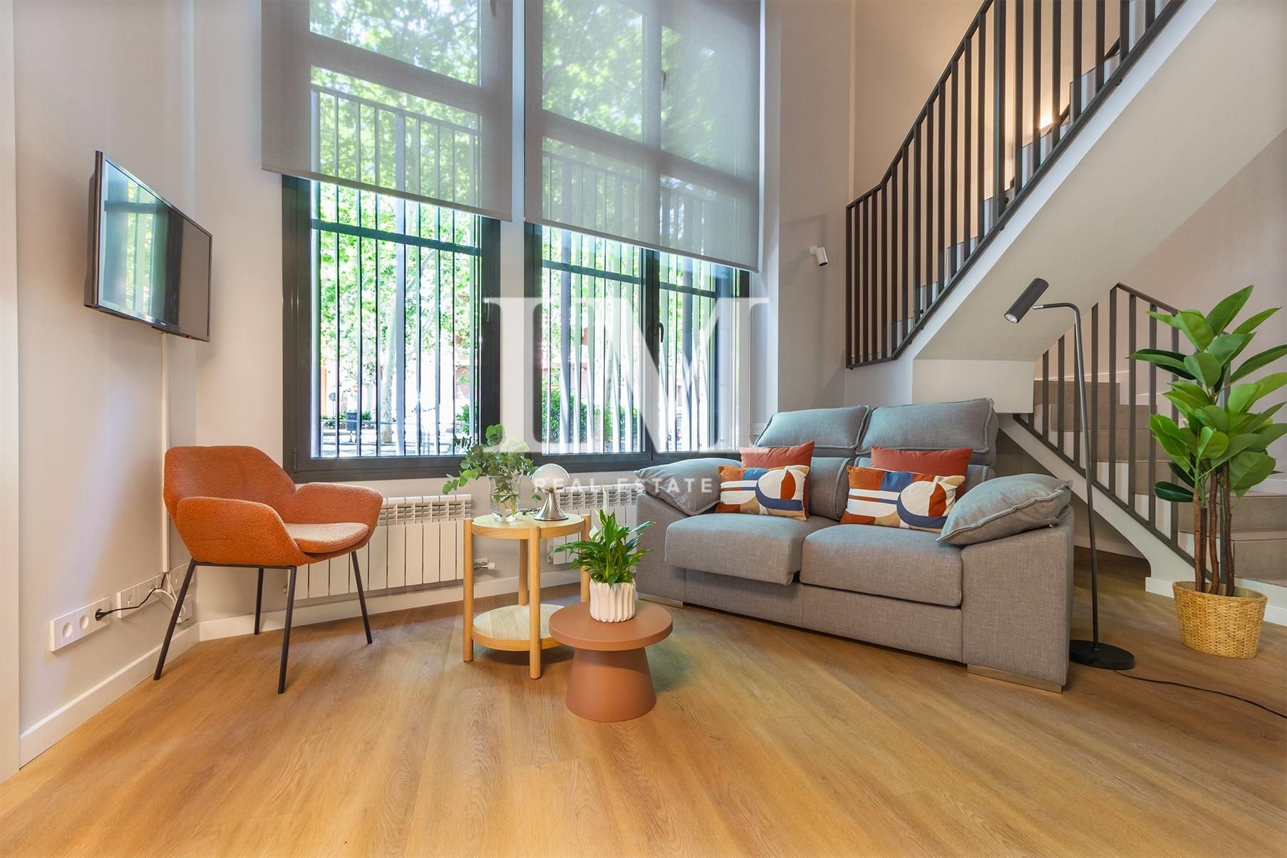 Living room of Duplex to rent in  Barcelona Capital  with Air Conditioner, Heating and Terrace