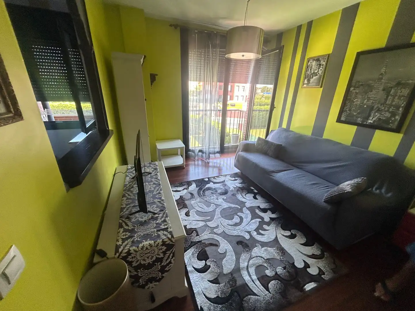 Sala de estar de Piso de alquiler en Polanco con Calefacción y Parquet