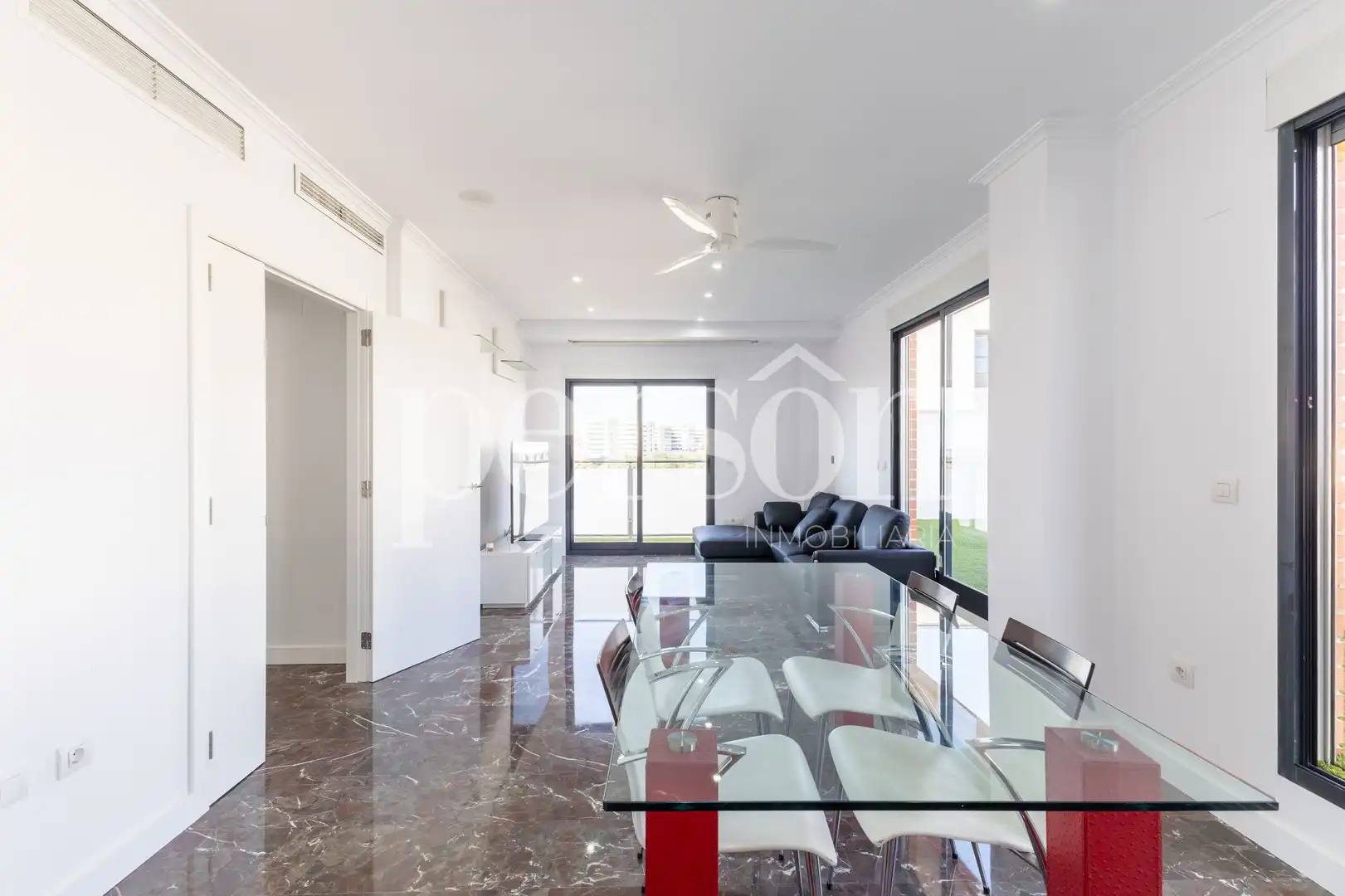 Comedor de Piso de alquiler en Valencia con Calefacción, Terraza y Amueblado