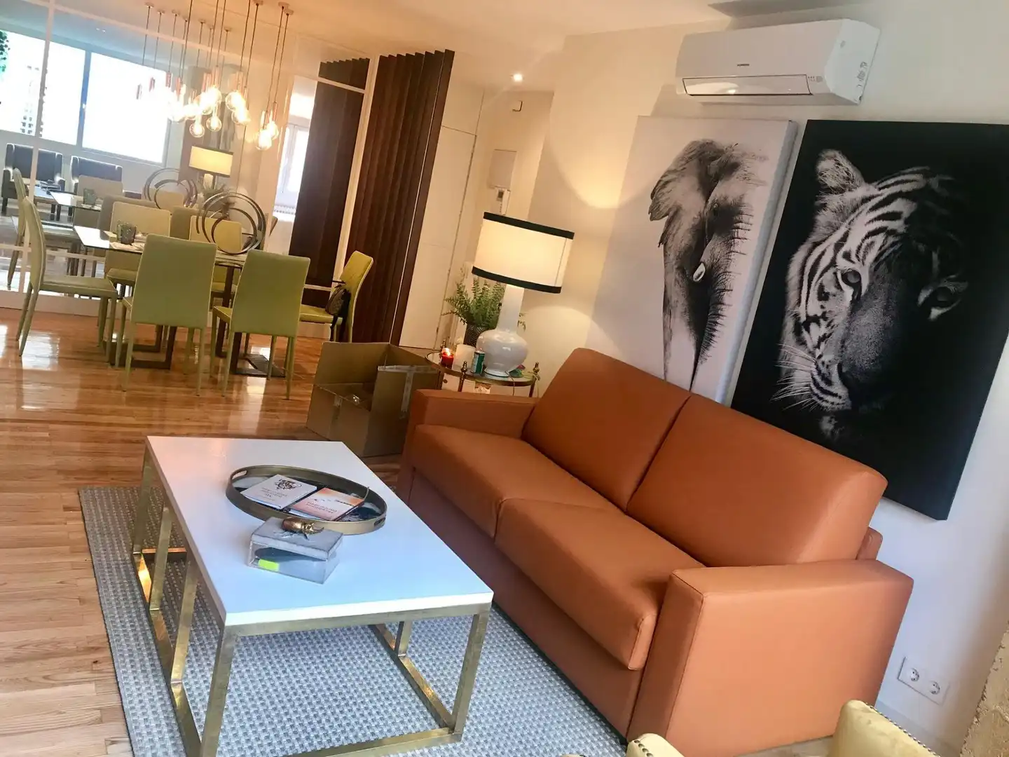 Sala d'estar de Pis en venda en  Madrid Capital amb Aire condicionat, Jardí privat i Balcó