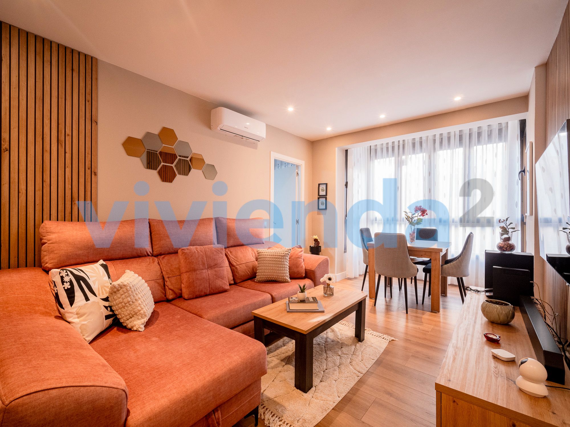 Sala de estar de Piso en venta en  Madrid Capital con Aire acondicionado, Calefacción y Amueblado