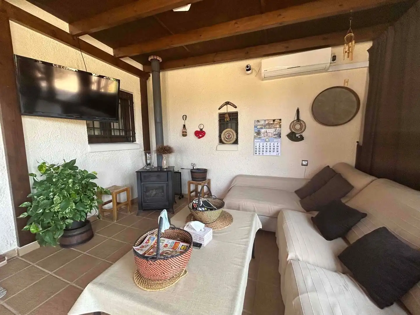 Sala de estar de Casa o chalet en venta en Mojácar con Aire acondicionado, Calefacción y Jardín privado