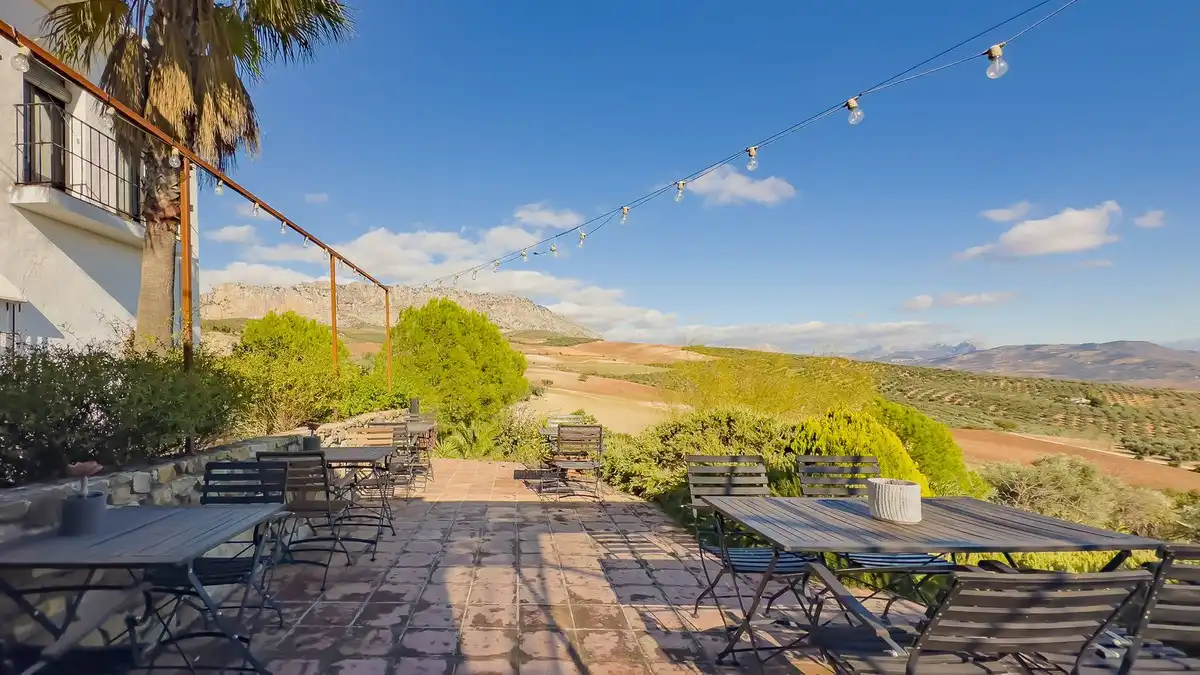 Terrassa de Finca rústica en venda en Villanueva de la Concepción amb Aire condicionat, Jardí privat i Terrassa