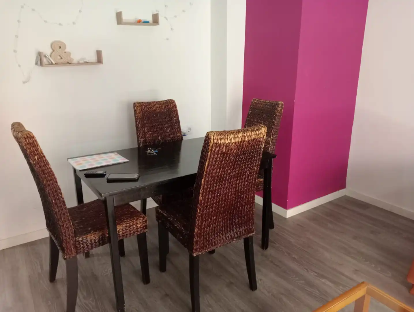 Dining room of Flat for rent in Valencia  with Parquet flooring, Furnished and Oven
