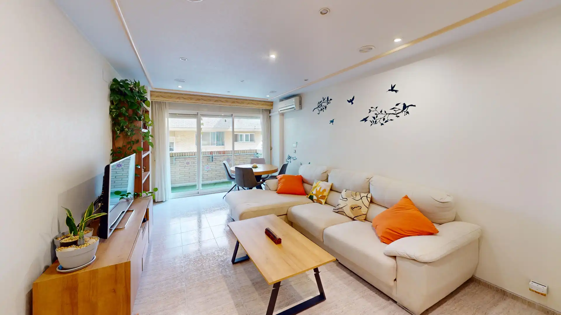 Sala de estar de Piso en venta en Elche / Elx con Aire acondicionado, Amueblado y Balcón