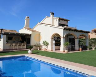 Exterior view of House or chalet for sale in Fuente Álamo de Murcia  with Air Conditioner, Heating and Private garden