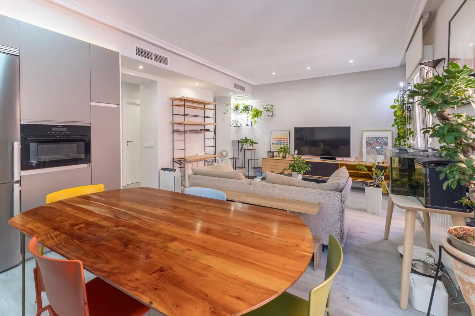 Sala de estar de Apartamento de alquiler en Madrid con Calefacción, Amueblado y Balcón