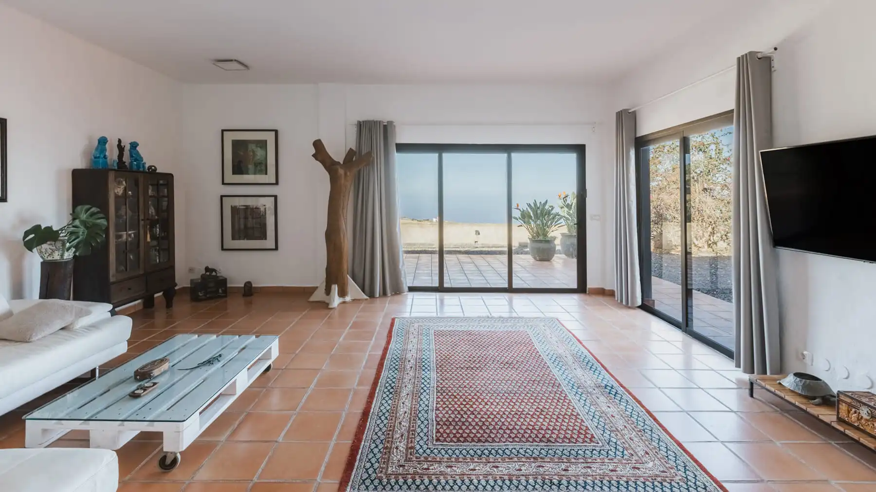 Sala d'estar de Casa o xalet en venda en San Juan de la Rambla amb Jardí privat, Parquet i Terrassa