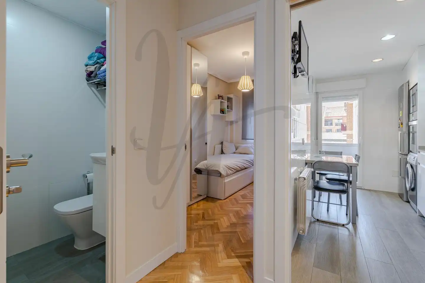 Schlafzimmer von Wohnung zum Verkauf in Madrid mit Klimaanlage, Heizung und Parkett
