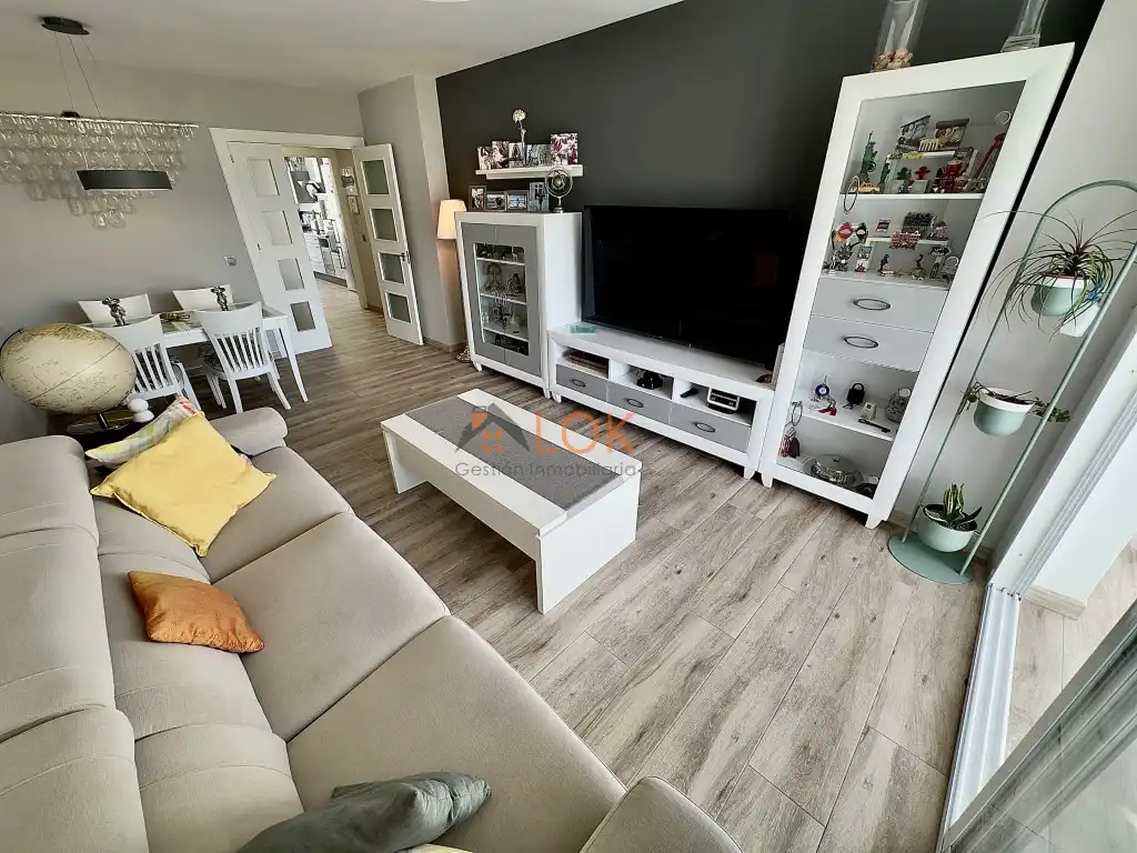Sala d'estar de Pis en venda en Málaga amb Aire condicionat, Jardí privat i Terrassa