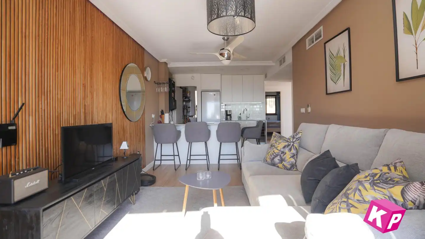 Wohnzimmer von Wohnung zum Verkauf in Santa Pola mit Klimaanlage, Heizung und Terrasse