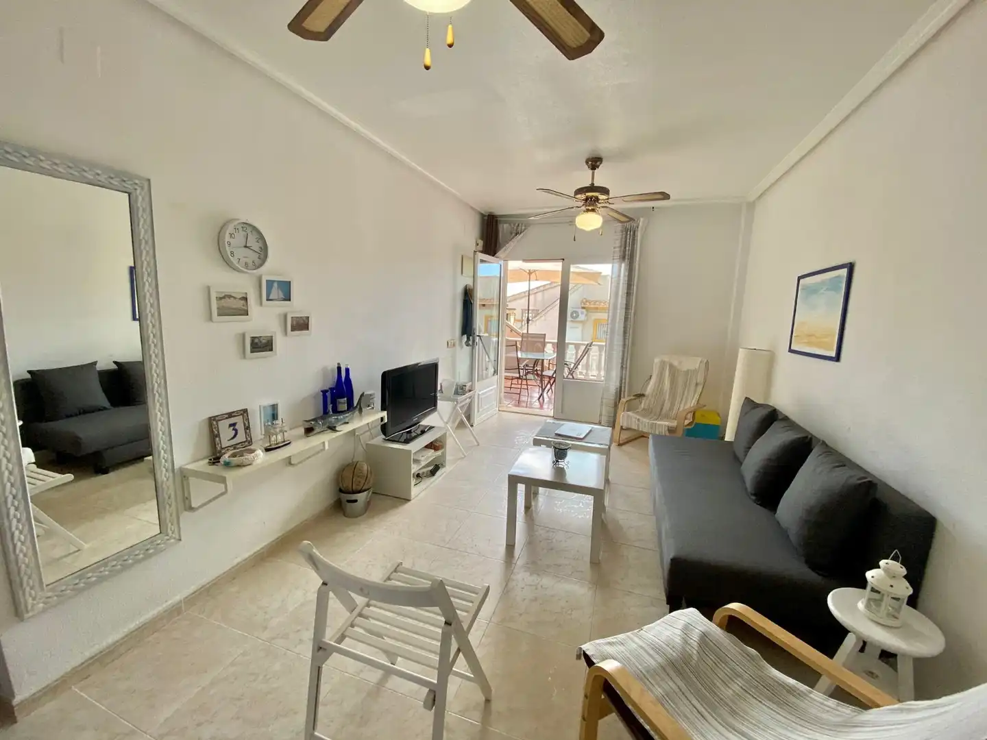 Living room of Flat for rent in Orihuela  with Terrace, Swimming Pool and Furnished