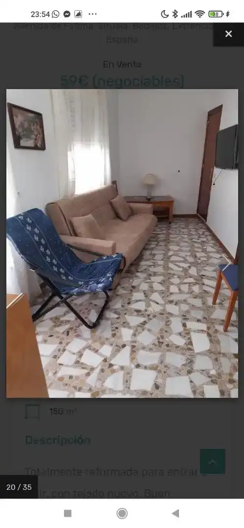 Sala d'estar de Pis en venda en Siruela, Badajoz