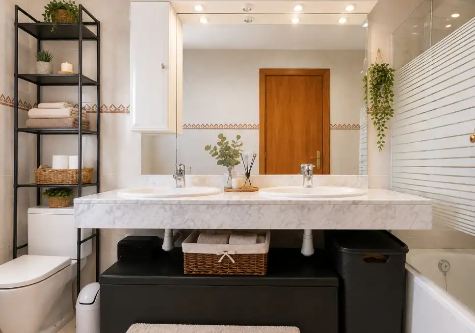 Baño de Casa adosada en venta en Cambrils con Aire acondicionado, Calefacción y Jardín privado