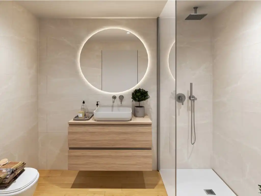 Bany de Apartament en venda en  Palma de Mallorca amb Aire condicionat, Jardí privat i Terrassa