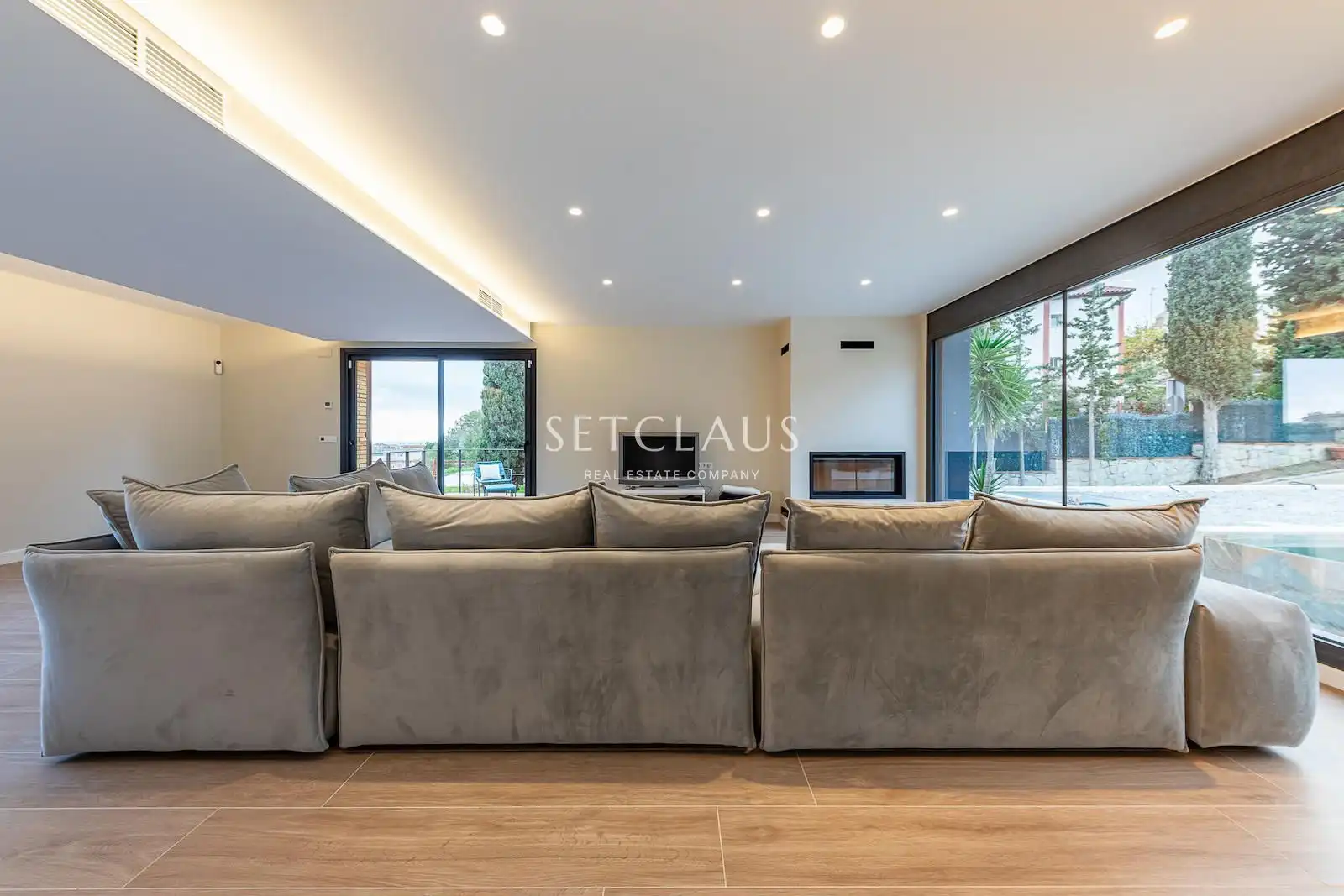Sala de estar de Casa o chalet en venta en Tiana con Aire acondicionado, Calefacción y Terraza