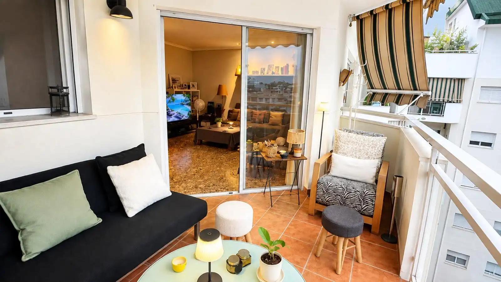 Balcony of Flat for sale in Valencia  with Air Conditioner, Heating and Private garden