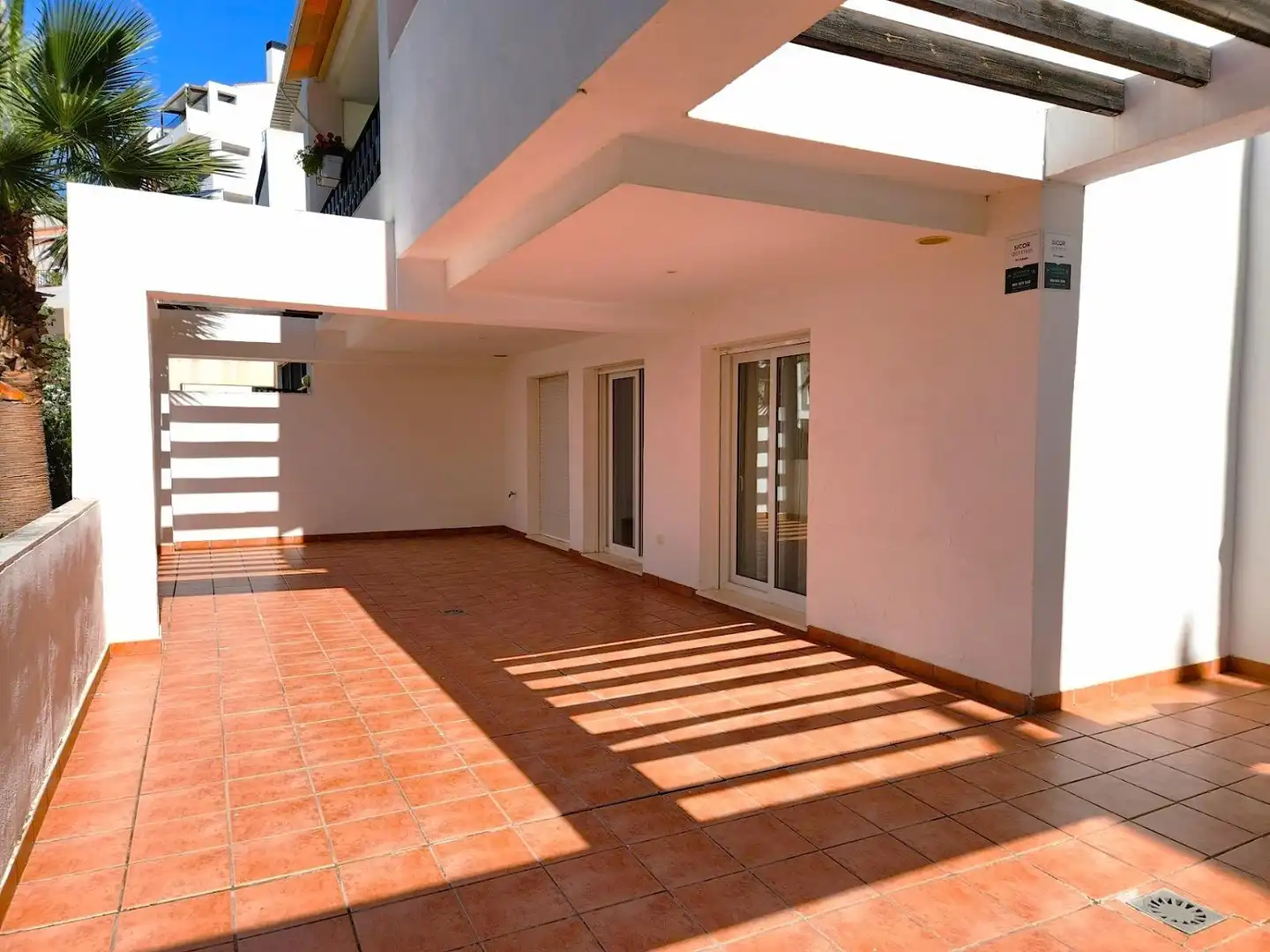 Terrace of Flat for sale in Benalmádena  with Air Conditioner, Heating and Private garden
