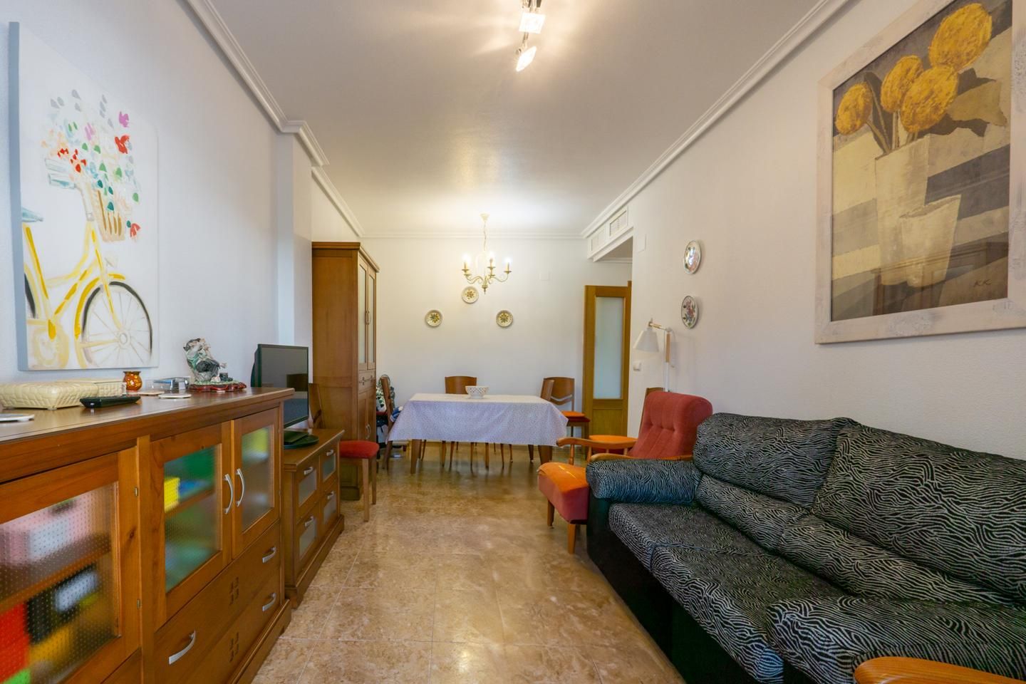 Sala d'estar de Pis en venda en Santa Pola amb Aire condicionat, Terrassa i Moblat