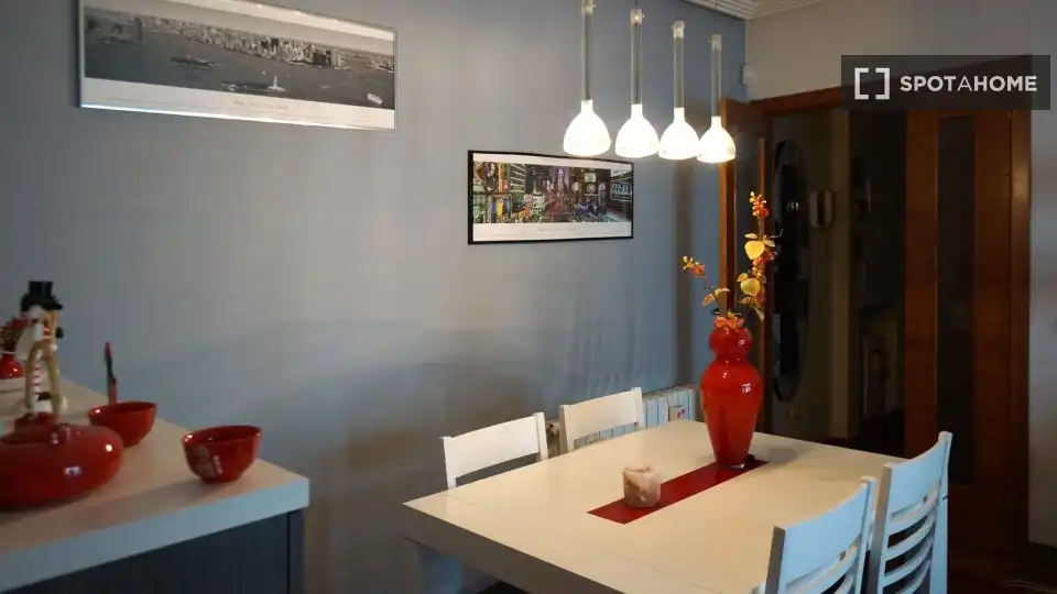 Dining room of Flat for share in Madrid  with Air Conditioner, Heating and Terrace